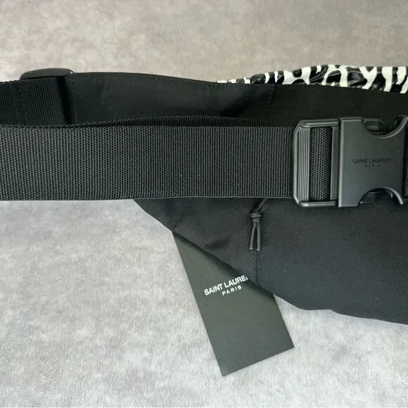 Saint Laurent Zebra Print Nylon Fanny Bag NWT - Picture 8 of 12